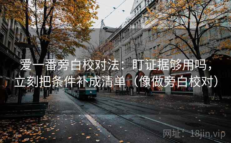 爱一番旁白校对法：盯证据够用吗，立刻把条件补成清单（像做旁白校对）  第2张