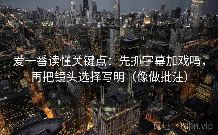 爱一番读懂关键点：先抓字幕加戏吗，再把镜头选择写明（像做批注）